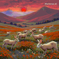 Coelhos-de-chifres.gif (8,46 MB) Coelhos de chifres no campo (gif), (vídeo) por KilsonV