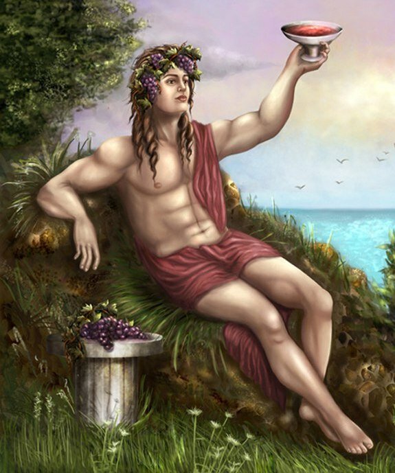 dionysus greek god of wine painting