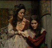 Daphne Harridge with her elder sister Joanna Mills