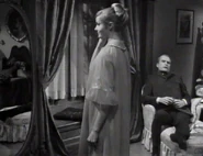 Window in Carolyn's room showing same design, drapery and interior bench and cushion as in Vicki's room_ep101