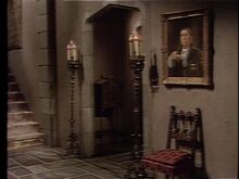 
The Foyer with the portrait of Barnabas Collins hanging on the wall