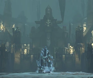 The Deposed King, encased in his icey tomb.