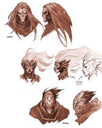 Concept art for Strife and his siblings.