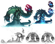 Concept Art: The Wailing Host (Darksiders II), original design of Straga.