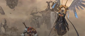 War speaking with Archangel Azrael.