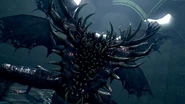 A close-up of the dragon