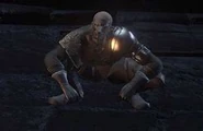 Patches in the "Patches squat" gesture at Firelink.