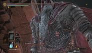 Gael's burst chest up-close.