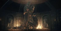 Gwyn presenteia os lordes pygmys com a cidade anelar