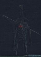 The captured Lycanthrope in the dungeon.
