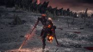 Soul of Cinder charging at the player.