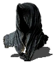 Gold-Hemmed Black Hood