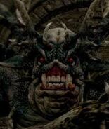 Close up of the Demon's face