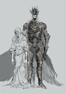 Concept art of Lothric (left) and Lorian (right)