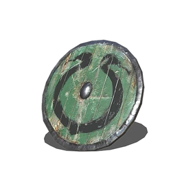 Круглый щит с кадуцеем