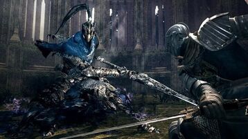 Chosen Undead chiến đấu với Artorias.