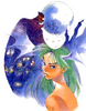 Darkstalkers: The Night Warriors group art featuring Morrigan and Demitri