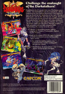 Darkstalkers: The Night Warriors (contraportada PSX, long box - América del Norte)