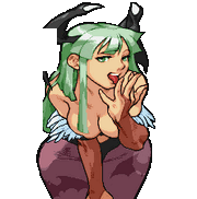 Marvel vs Capcom Morrigan winning portrait.gif