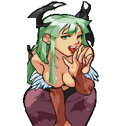 Marvel vs Capcom Morrigan winning portrait