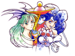 With Morrigan and Felicia