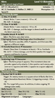 Kirre Statblock 4e