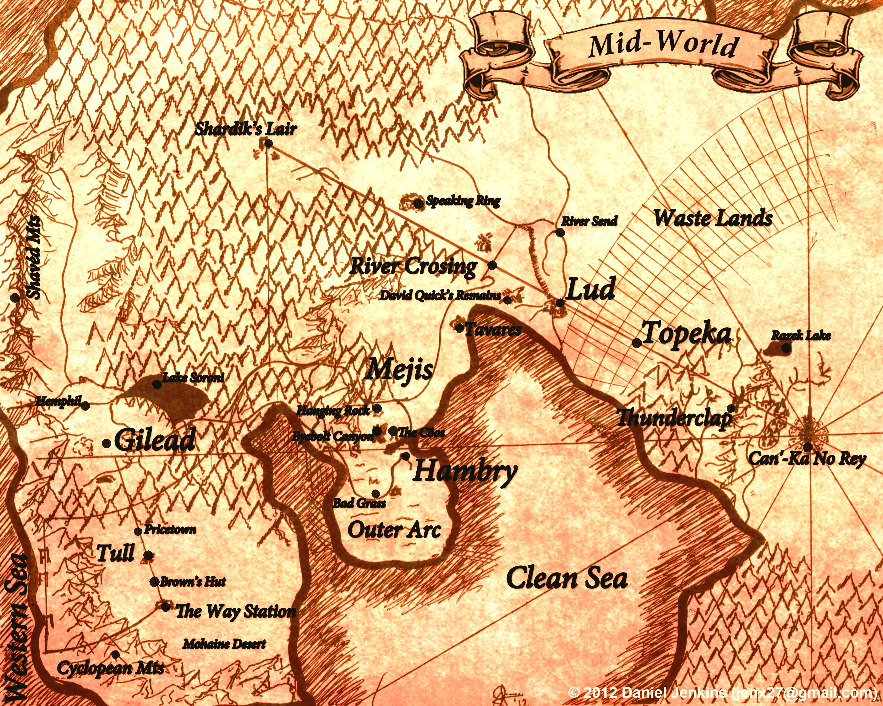 Map Of Mid World In-World | The Dark Tower Wiki | Fandom