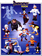 Liquidator, Morgana Macawber, Gizmoduck, J. Gander Hooter, Grizzlikoff, Negaduck, Quackerjack, F.O.W.L. Eggman, Alien hats, Penguin and Quack Copter.