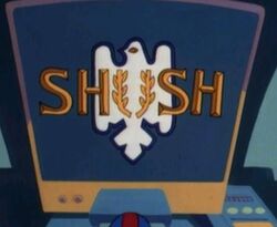 The SHUSH logo seen in ""
