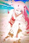 Zero Two at beach (as seen in ED)