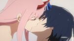 Hiro and Zero Two's last kiss.