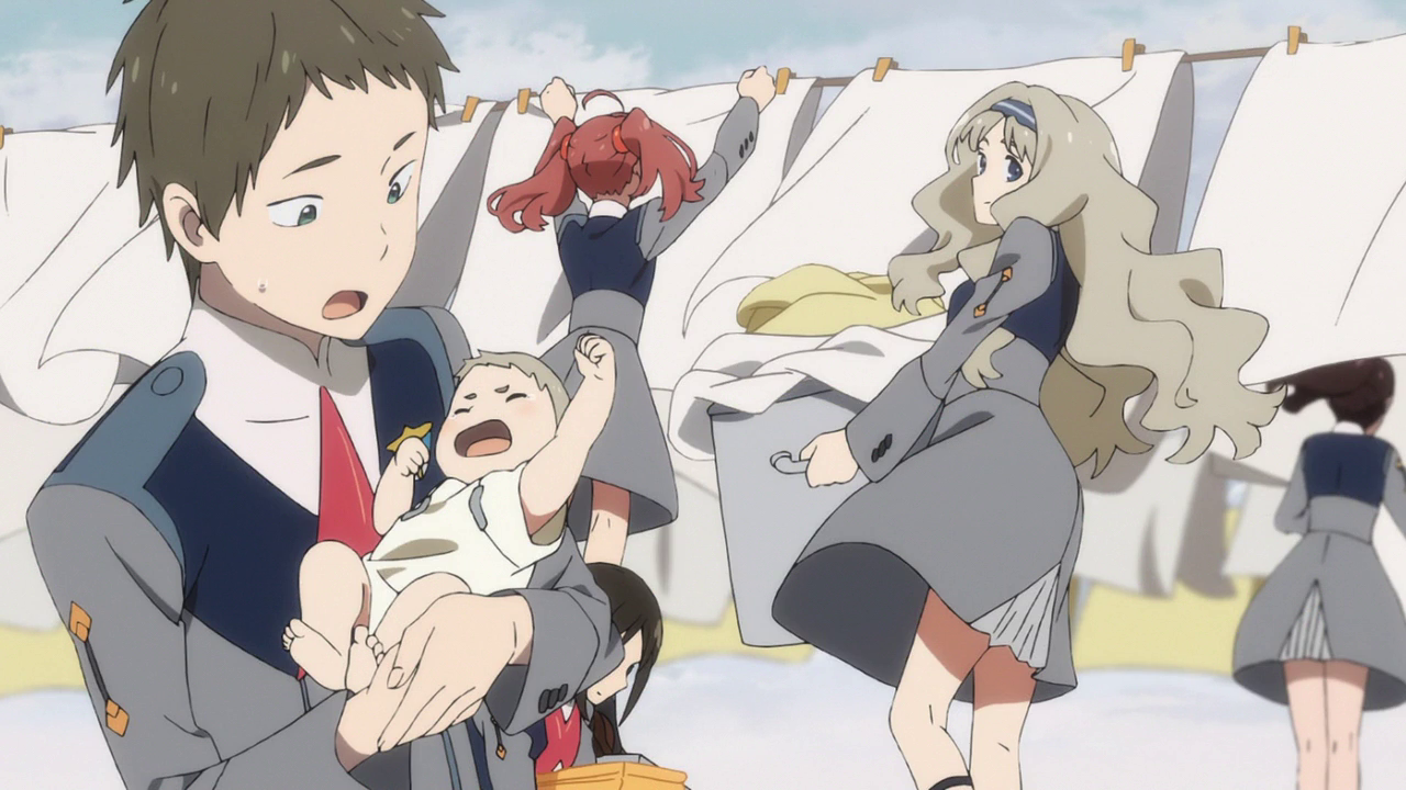 anime parents with baby