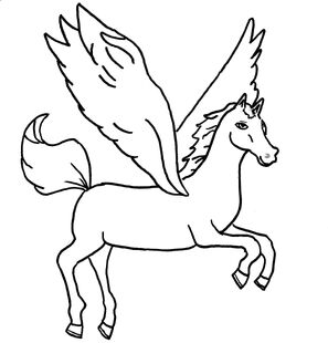 Pegasus weiblich von Blatt