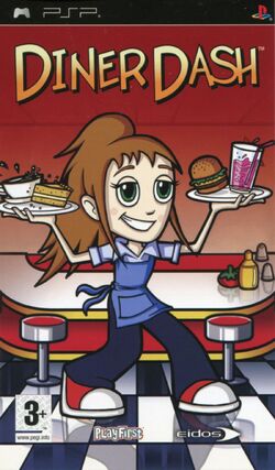 Diner Dash: Sizzle & Serve (Sony PSP, 2007) Game Case & Manual