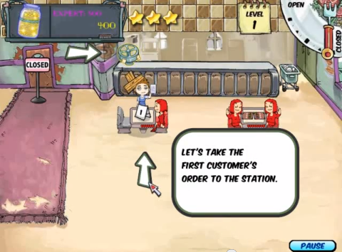 Let's Play Diner Dash 01: Flo's First Diner 