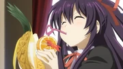 Tohka sipping fruit drink