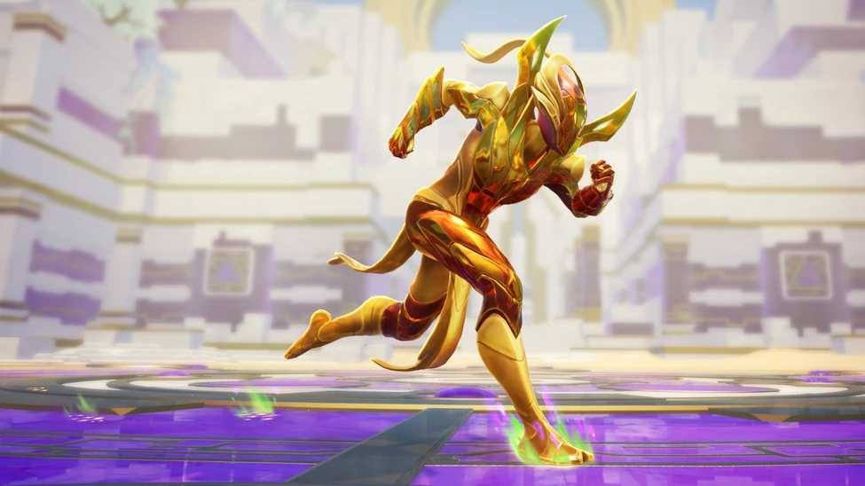 Picture showcasing the armour skin obtainable from The Chronoslayer Event Pass.