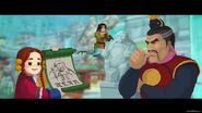 Finale: Tenzhin with Niamo and Duwa working on a statue dedicated to Dave