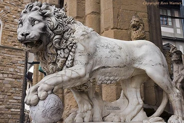 Loggia dei Lanzi lion, Piazza della Signoria, Florence