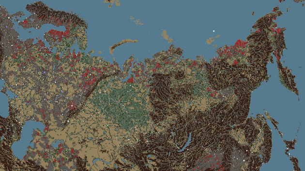 World map biomes cities v670