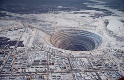 Mirny diamond mine hole 1