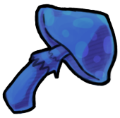 Старое изображение синего гриба