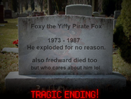 Foxy in the tragic ending