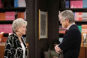 Julie and Foster inside Hourglass Bookstore