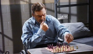 Stefano (Joseph Mascolo) playing Chess one last time (onscreen).