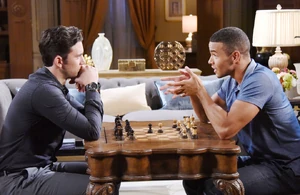 Chad and nephew Theo playing Chess.