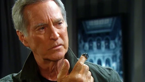 Stefano's cover as Steve is almost blown when John finds the ring.