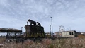 Amusement park and the bear statue.