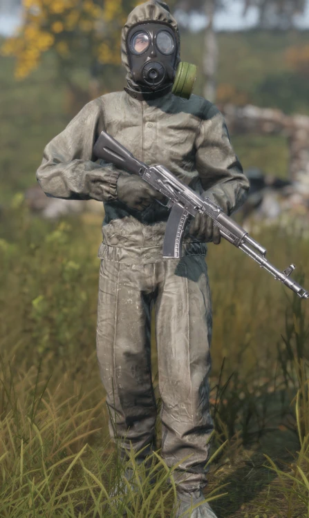 The Respirator as part of the NBC Suit.