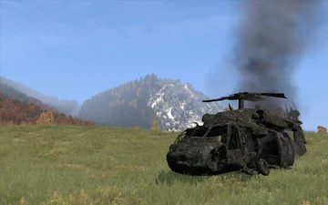 Downed helicopter near Prigorodki